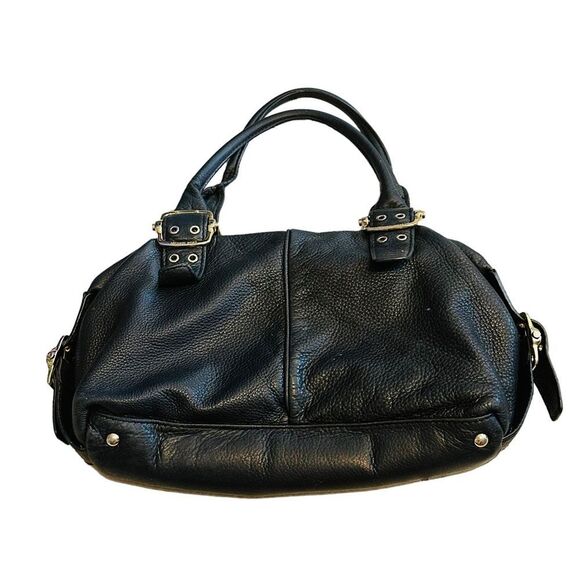 Michael Kors Black Soft Black Leather & Gold Hardware Satchel - Picture 7 of 13